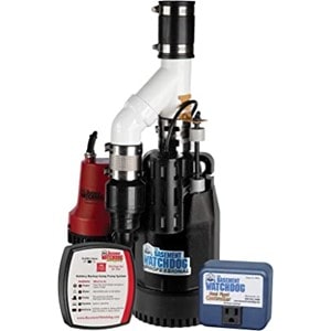 Pictured is the Basement Watchdog CITE-33 Combo Sump Pump with Primry pump SIT-33D and BWE battery backup sump pump